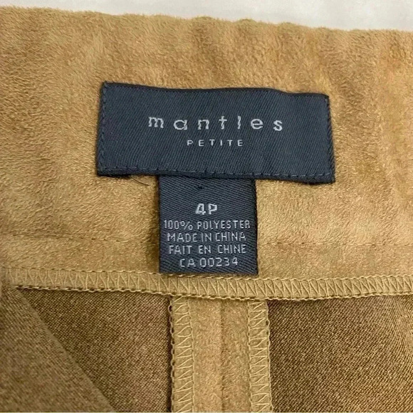 Mantle’s Suede A line knee length braided waist modern western cowgirl skirt 4P - Picture 2 of 8